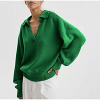 Women's Sweater Long Sleeve Sweaters & Cardigans Fashion Solid Color main image 1