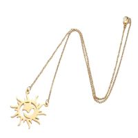 Titanium Steel Retro Plating Sun Necklace main image 3