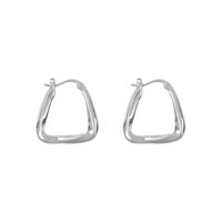 1 Pair Simple Style Geometric Copper Plating White Gold Plated Earrings main image 3