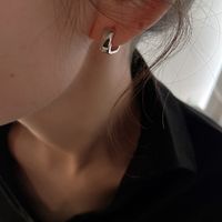 Simple Style Geometric Sterling Silver Plating Earrings 1 Pair main image 3