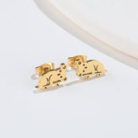 Cute Animal Titanium Steel Plating Ear Studs 1 Pair sku image 2