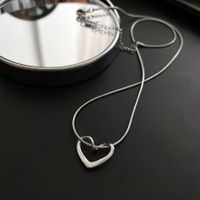 Fashion Heart Shape Titanium Steel Pendant Necklace 1 Piece main image 5