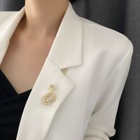Fashion Swan Copper Plating Inlay Artificial Diamond Women's Brooches main image 4