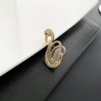 Fashion Swan Copper Plating Inlay Artificial Diamond Women's Brooches main image 1