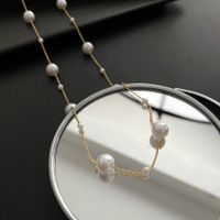 Fashion Round Copper Pearl Plating Necklace 1 Piece main image 2