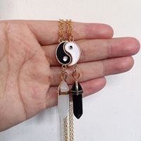 Fashion Gossip Alloy Couple Pendant Necklace 2 Pieces main image 6