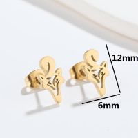 Simple Style Animal Titanium Steel Plating Ear Studs 1 Pair sku image 5