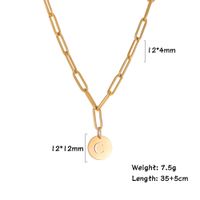 Fashion Letter Stainless Steel Plating Pendant Necklace 1 Piece sku image 2