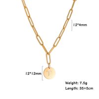 Fashion Letter Stainless Steel Plating Pendant Necklace 1 Piece sku image 18