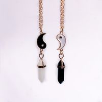 Fashion Gossip Alloy Couple Pendant Necklace 2 Pieces main image 2