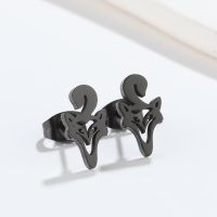Simple Style Animal Titanium Steel Plating Ear Studs 1 Pair sku image 7