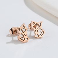 Simple Style Animal Titanium Steel Plating Ear Studs 1 Pair sku image 9