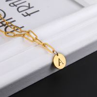 Fashion Letter Stainless Steel Plating Pendant Necklace 1 Piece main image 3