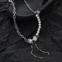 Mode Bogenknoten Kupfer Perle Überzug Inlay Künstliche Edelsteine Tropfenohrringe 1 Paar sku image 4