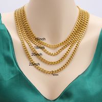 Fashion Solid Color Titanium Steel Inlaid Gold Bracelets Necklace 1 Piece main image 1