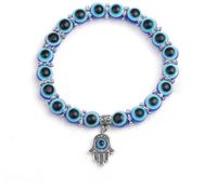 Fashion Palm Eye Alloy Plastic Beaded Women's Bracelets 1 Piece main image 1