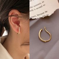 Fashion U Shape Copper Plating Zircon Women's Ear Studs 1 Piece sku image 4