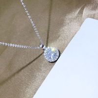 Glamour Rond Le Cuivre Incruster Zircon Collier sku image 2