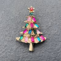 Fashion Christmas Tree Alloy Plating Rhinestones Unisex Brooches sku image 2