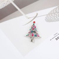 Fashion Christmas Tree Alloy Plating Rhinestones Unisex Brooches main image 2