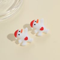 Cute Carrot Snowman Synthetic Resin Women's Ear Studs 1 Pair main image 1