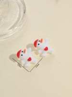 Cute Carrot Snowman Synthetic Resin Women's Ear Studs 1 Pair main image 2