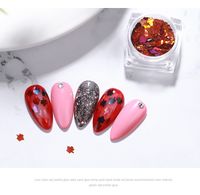 Shiny Maple Leaf Sequin Nail Decoration Accessories 6 Pieces main image 2
