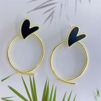 Fashion Irregular Heart Shape Alloy Enamel Women's Drop Earrings 1 Pair sku image 1