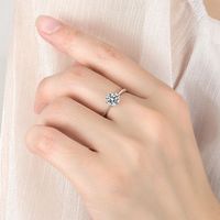 Fashion Round Copper Inlay Zircon Open Ring 1 Piece main image 2