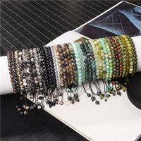 Ethnic Style Solid Color Natural Stone Beaded Bracelets main image 1