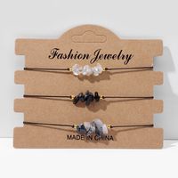 Fashion Irregular Gravel Bracelets 3 Pieces sku image 1