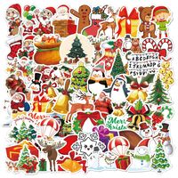 Cartoon Graffiti Old Man Tree Snowflake Children Decorative Gift Christmas Stickers sku image 1