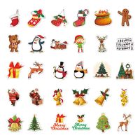 Cartoon Graffiti Old Man Tree Snowflake Children Decorative Gift Christmas Stickers main image 2