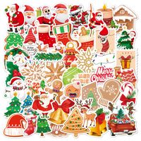 Cartoon Graffiti Old Man Tree Snowflake Children Decorative Gift Christmas Stickers sku image 3