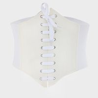 Basic Solid Color Pu Leather Women's Corset Belts 1 Piece sku image 3