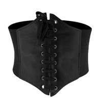 De Base Couleur Unie Faux Cuir Femmes Corset Ceintures 1 Pièce sku image 6