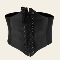 De Base Couleur Unie Faux Cuir Femmes Corset Ceintures 1 Pièce sku image 1