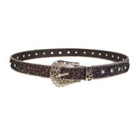 Fashion Sequins Pu Leather Alloy Inlay Rhinestones Women's Leather Belts 1 Piece main image 5