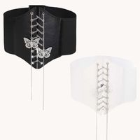 Elegant Butterfly Pu Leather Chain Women's Corset Belts 1 Piece main image 5
