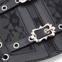 Fashion Solid Color Pu Leather Alloy Metal Button Women's Corset Belts 1 Piece main image 4