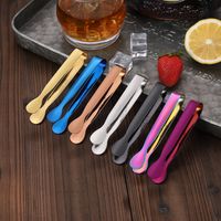 Fashion Solid Color Stainless Steel Food Tongs 1 Piece main image 6