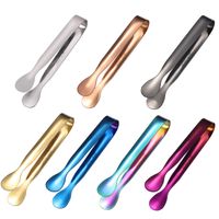 Fashion Solid Color Stainless Steel Food Tongs 1 Piece main image 2