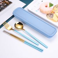 Fashion Solid Color Stainless Steel Tableware 1 Set main image 5