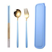 Fashion Solid Color Stainless Steel Tableware 1 Set sku image 18