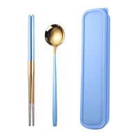Fashion Solid Color Stainless Steel Tableware 1 Set sku image 10