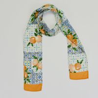 Women's Fashion Plant Fruit Imitation Cashmere Printing Cotton Linen Scarves main image 1
