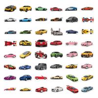 50 Cartoon Car Super Running Special Decoration Luggage Stickers main image 2