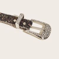 Fashion Sequins Pu Leather Alloy Inlay Rhinestones Women's Leather Belts 1 Piece main image 3