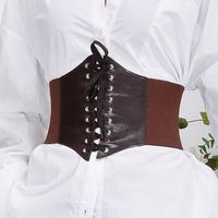 Basic Solid Color Pu Leather Women's Corset Belts 1 Piece main image 3