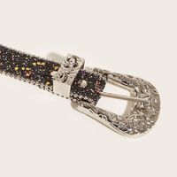 Fashion Sequins Pu Leather Alloy Inlay Rhinestones Women's Leather Belts 1 Piece main image 2